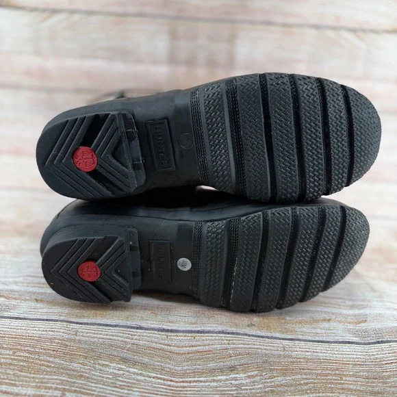 Hunter Original Short Rain Boots Black Matte Waterproof Womens 10M 1881032 - Picture 9 of 9